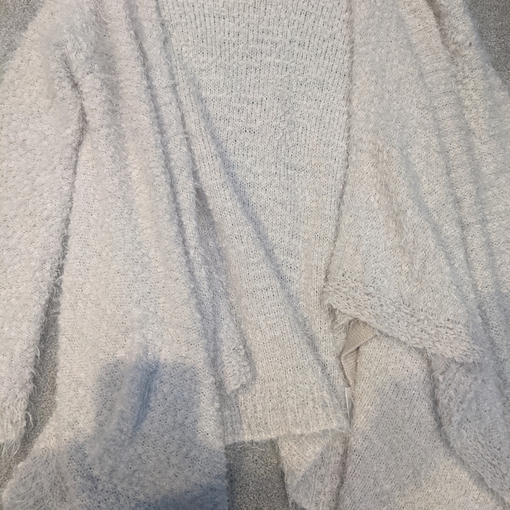 Fuzzy cream cardigan